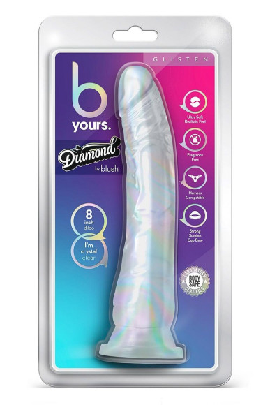 Прозрачный фаллоимитатор-реалистик Glisten - 22,2 см. Прозрачный фаллоимитатор-реалистик Glisten - 22,2 см.