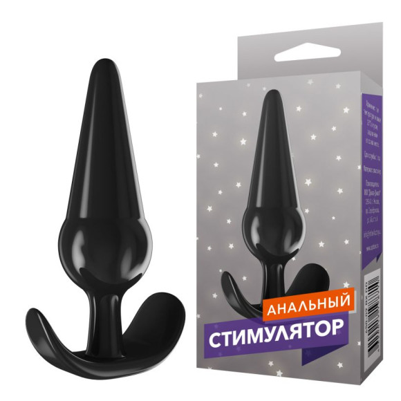 Черная анальная пробка с широким основанием - 13 см. Черная анальная пробка с широким основанием - 13 см.