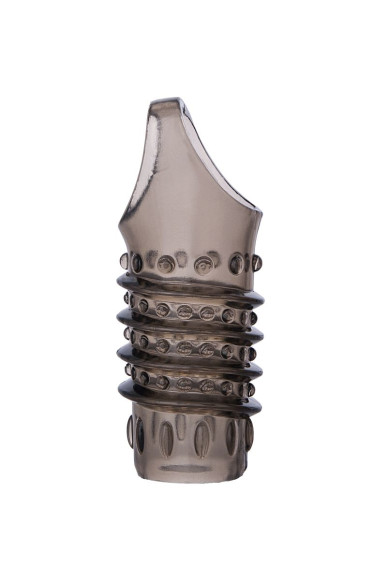 Открытая дымчатая насадка с точками и рёбрами ToyFa XLover - 11,5 см. Открытая дымчатая насадка с точками и рёбрами ToyFa XLover - 11,5 см.