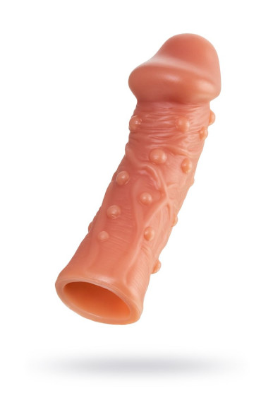 Реалистичная удлиняющая насадка с дополнительной стимуляцией - 16,5 см. Реалистичная удлиняющая насадка с дополнительной стимуляцией - 16,5 см.