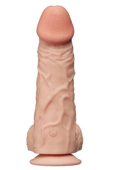 Телесный вибромассажер на присоске - 22,6 см. Телесный вибромассажер на присоске - 22,6 см.