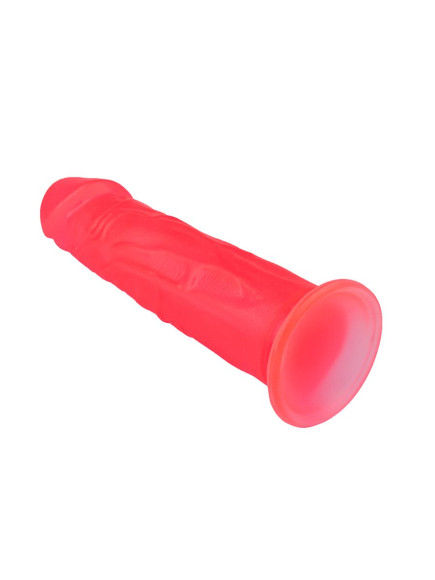 Розовый фаллоимитатор с подошвой-присоской - 18,5 см. Розовый фаллоимитатор с подошвой-присоской - 18,5 см.