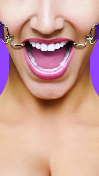 Фиолетовый расширяющий кляп Hook Gag