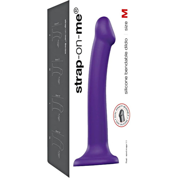 Фиолетовый фаллоимитатор-насадка Strap-On-Me Dildo Dual Density size M - 18 см. Фиолетовый фаллоимитатор-насадка Strap-On-Me Dildo Dual Density size M - 18 см.