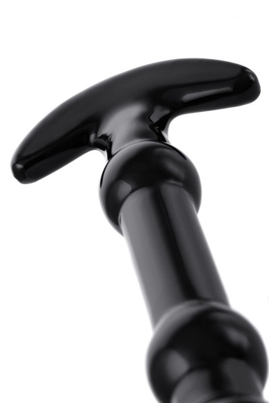 Элегантный чёрный анальный стимулятор с шариками на стволе - 19 см. Элегантный чёрный анальный стимулятор с шариками на стволе - 19 см.