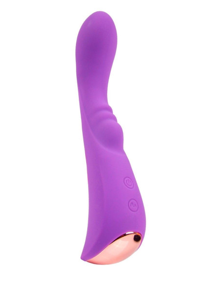 Фиолетовый вибратор для G-стимуляции - 19,1 см. Фиолетовый вибратор для G-стимуляции - 19,1 см.