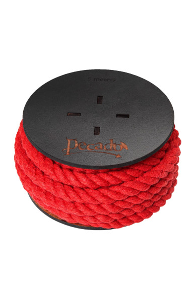 Красная веревка для шибари на катушке - 5 м. Красная веревка для шибари на катушке - 5 м.