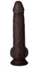 Темнокожий реалистичный вибромассажёр с нагревом, вращением, возвратно-поступательными движениями и пультом ДУ - 22 см. Темнокожий реалистичный вибромассажёр с нагревом, вращением, возвратно-поступательными движениями и пультом ДУ - 22 см.