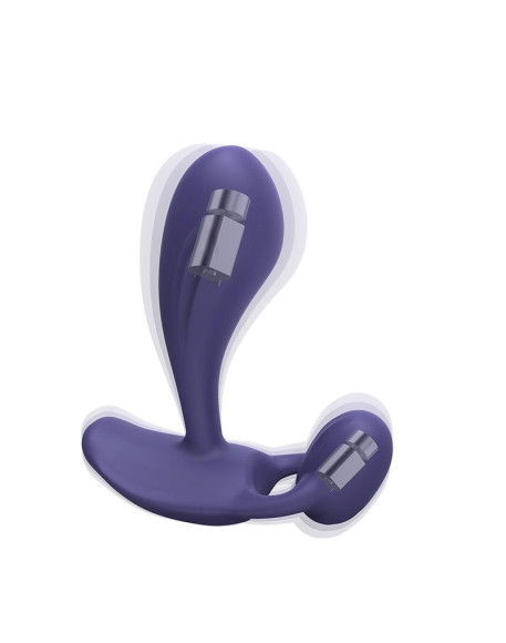 Темно-синий вибромассажер Witty P&G Vibrator with Remote Control Темно-синий вибромассажер Witty P&G Vibrator with Remote Control