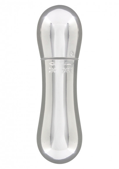 Серебристый мини-вибромассажер MINI VIBRATING MASSAGER - 8 см.