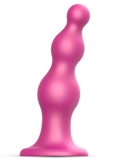 Розовая насадка Strap-On-Me Dildo Plug Beads size L Розовая насадка Strap-On-Me Dildo Plug Beads size L