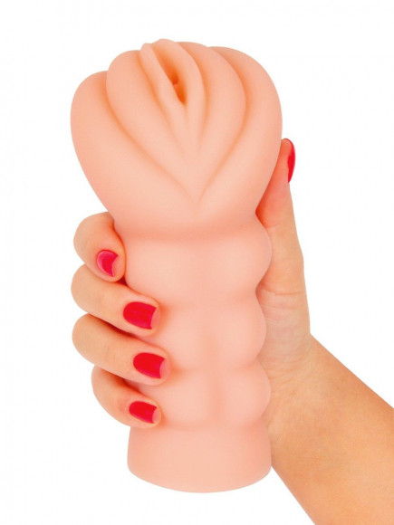 Телесный мастурбатор-вагина с эрекционными кольцами в комплекте Телесный мастурбатор-вагина с эрекционными кольцами в комплекте