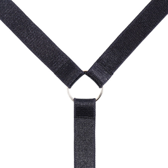 Черная эластичная портупея на грудь Черная эластичная портупея на грудь