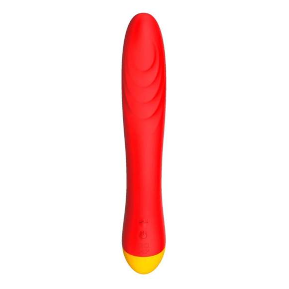 Красный изогнутый вибромассажер Romp Hype G-Spot - 21 см. Красный изогнутый вибромассажер Romp Hype G-Spot - 21 см.