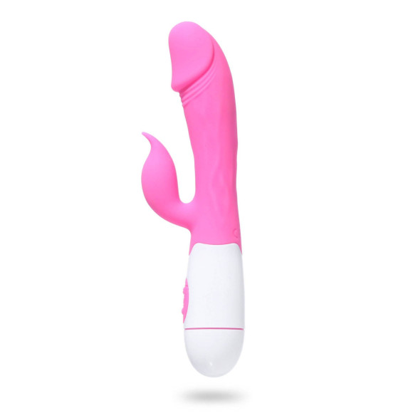 Розовый вибратор с клиторальным стимулятором и 30 режимами вибрации - 19,4 см. Розовый вибратор с клиторальным стимулятором и 30 режимами вибрации - 19,4 см.