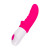Розовый вибратор с рёбрышками - 18 см.