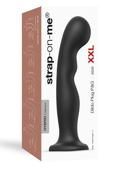 Черная насадка Strap-On-Me Dildo Plug P&G size XXL Черная насадка Strap-On-Me Dildo Plug P&G size XXL