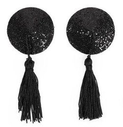 Черные круглые пэстисы с кисточками Черные круглые пэстисы с кисточками