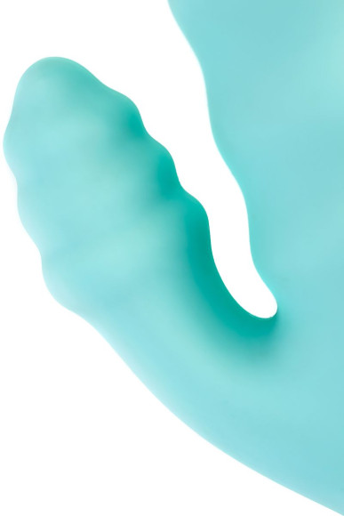 Мятный рельефный вибратор с клиторальной стимуляцией Flax - 17,5 см. Мятный рельефный вибратор с клиторальной стимуляцией Flax - 17,5 см.