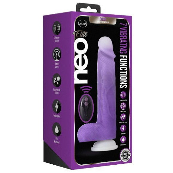 Фиолетовый вибратор-реалистик Encore 8 Inch Vibrating Dildo - 21,6 см. Фиолетовый вибратор-реалистик Encore 8 Inch Vibrating Dildo - 21,6 см.
