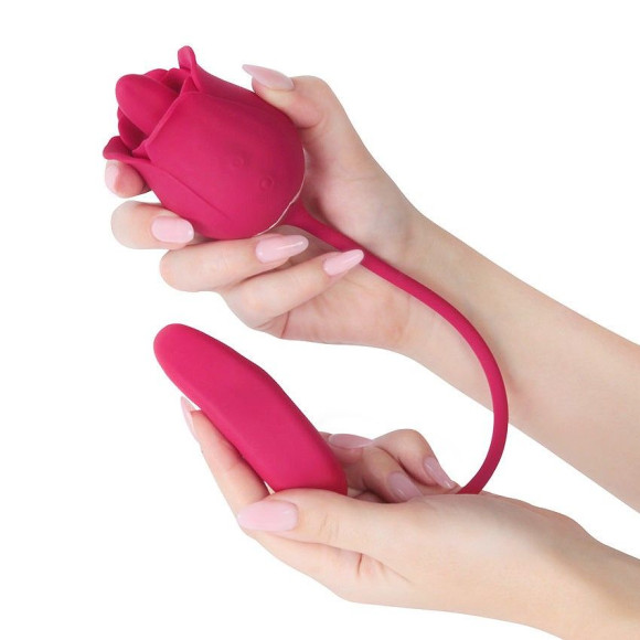 Розовый вибромассажер Rose Pro 8 Розовый вибромассажер Rose Pro 8