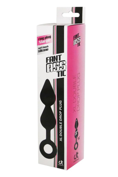 Черный анальный стимулятор XL Double Drop Plug - 20 см. Черный анальный стимулятор XL Double Drop Plug - 20 см.