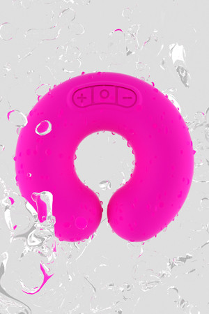 Розовый многофункциональный вибратор DONUT STRAWBERRY Розовый многофункциональный вибратор DONUT STRAWBERRY