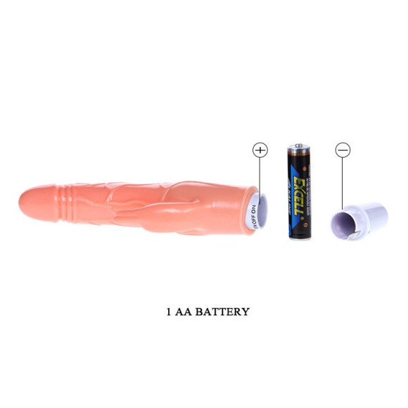 Телесный реалистичный вибратор с клиторальным отростком - 20,7 см. Телесный реалистичный вибратор с клиторальным отростком - 20,7 см.