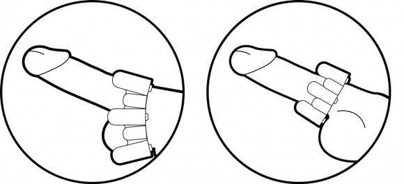 Розовое эрекционное кольцо с вибрацией Sixshot