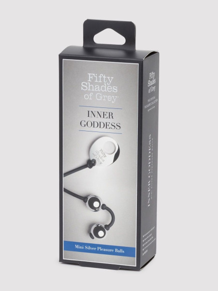 Серебристые шарики Inner Goddess Mini Silver Pleasure Balls 85g на черном силиконовом шнурке Серебристые шарики Inner Goddess Mini Silver Pleasure Balls 85g на черном силиконовом шнурке