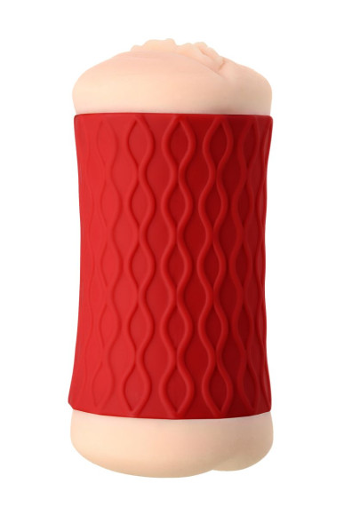 Двухсторонний мастурбатор JOS NADIN в красном цилиндре Двухсторонний мастурбатор JOS NADIN в красном цилиндре