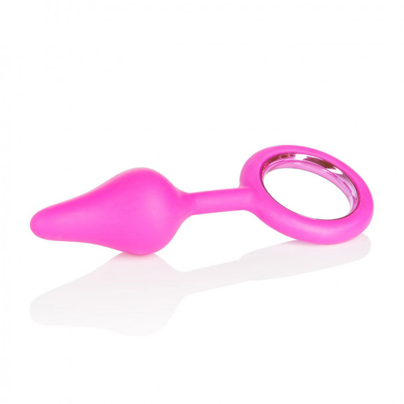 Розовая анальная пробка Booty Call Booty Tickler - 9,5 см.