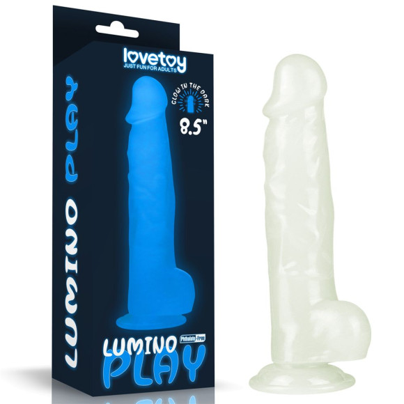 Прозрачный, светящийся в темноте фаллоимитатор Lumino Play Dildo - 21,5 см. Прозрачный, светящийся в темноте фаллоимитатор Lumino Play Dildo - 21,5 см.