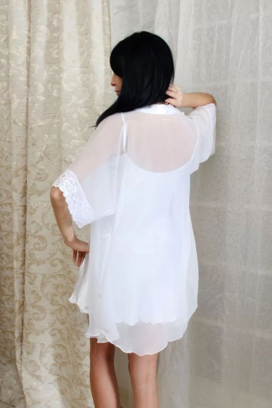 Легкий шифоновый халатик-кимоно Легкий шифоновый халатик-кимоно