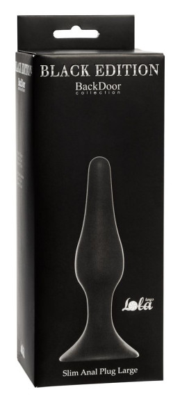 Чёрная анальная пробка Slim Anal Plug Large - 12,5 см. Чёрная анальная пробка Slim Anal Plug Large - 12,5 см.