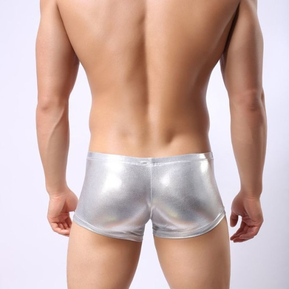 Серебристые мужские трусы-боксеры Серебристые мужские трусы-боксеры