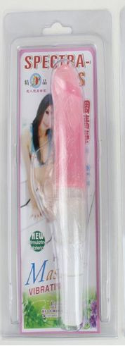 Розовый мини-вибратор с клиторальным отростком - 17 см.