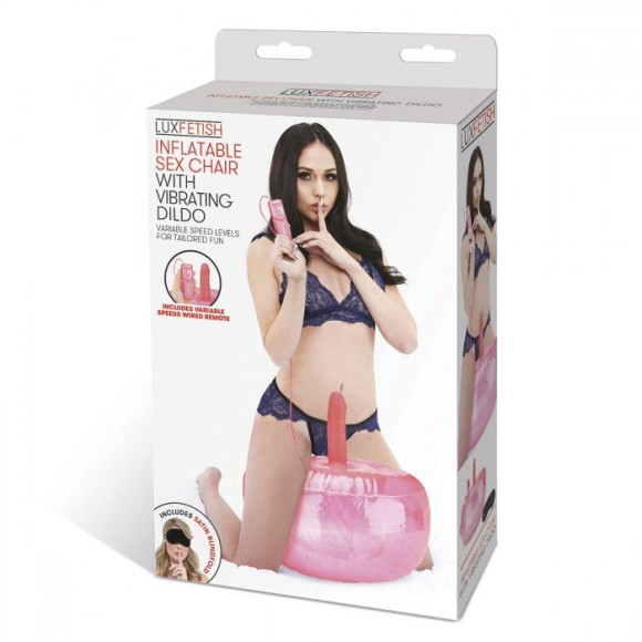 Розовая надувная подушка для секса в вибратором Розовая надувная подушка для секса в вибратором