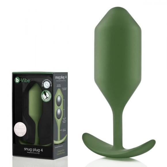 Пробка цвета хаки для ношения B-vibe Snug Plug 4 - 14 см. Пробка цвета хаки для ношения B-vibe Snug Plug 4 - 14 см.