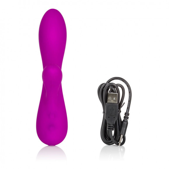 Перезаряжаемый фиолетовый вибромассажер Vr3 - 16,5 см.