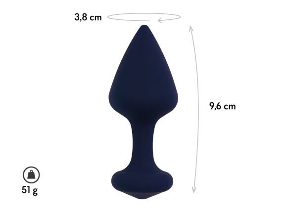 Темно-синяя анальная пробка Exo L - 9,6 см. Темно-синяя анальная пробка Exo L - 9,6 см.