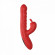 Красный силиконовый вибратор-кролик с фрикциями - 22 см. Красный силиконовый вибратор-кролик с фрикциями - 22 см.