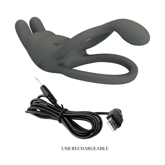 Серое эрекционное виброкольцо Dwayne Серое эрекционное виброкольцо Dwayne