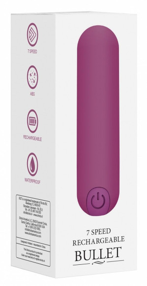 Фиолетовая перезаряжаемая вибропуля 7 Speed Rechargeable Bullet - 7,7 см. Фиолетовая перезаряжаемая вибропуля 7 Speed Rechargeable Bullet - 7,7 см.