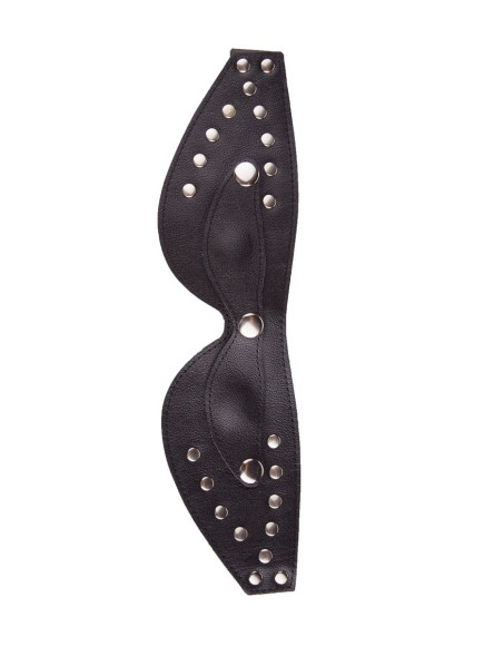 Чёрная кожаная маска с велюровой подкладкой Чёрная кожаная маска с велюровой подкладкой