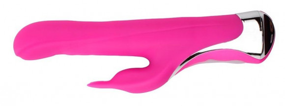 Ярко-розовый вибратор-кролик Missile Rabit - 23,5 см.