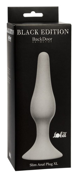 Серая анальная пробка Slim Anal Plug XL - 15,5 см. Серая анальная пробка Slim Anal Plug XL - 15,5 см.