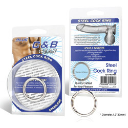 Стальное эрекционное кольцо STEEL COCK RING - 3.5 см. Стальное эрекционное кольцо STEEL COCK RING - 3.5 см.