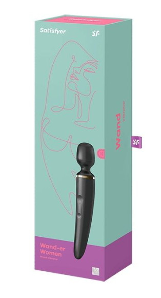 Черный вибратор Satisfyer Wand-er Woman Черный вибратор Satisfyer Wand-er Woman