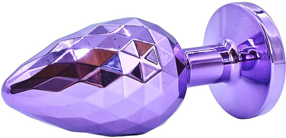 Фиолетовая алюминиевая текстурная анальная пробка - 6 см. Фиолетовая алюминиевая текстурная анальная пробка - 6 см.